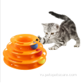 3-уровневая башня-шариковая трек Cat Play Tower Toy